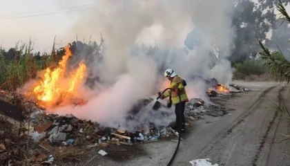Arsuzda çöplük alanında çıkan yangın kontrol altına alındı
