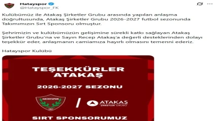 Atakaş Şirketler Grubu, Hatayspora sırt sponsoru oldu