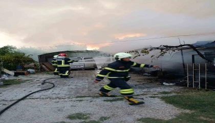 Bağ evi yangınında ev küle döndü, otomobil zarar gördü