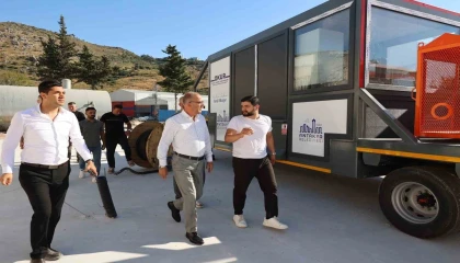 Başkan Yapar, Asfalt Plent Tesisinde incelemelerde bulundu