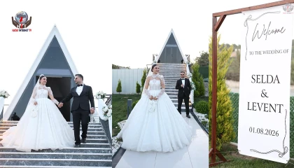 BAYRAMOĞLU VE BURÇ AİLELERİNİN MUTLU GÜNÜ GÖRKEMLİ DÜĞÜNLE ÇİFT DÜNYAEVİNE GİRDİ
