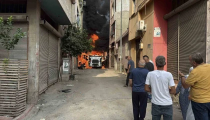 Çay içmeye giden ASKİ ekiplerinin vidanjörü yandı, mahalleli canını zor kurtardı