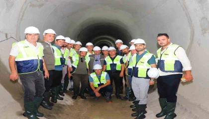 Defneli muhtarlar, Türkiyenin en büyük atık su tünelini inceledi