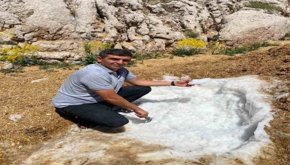 Elbistanda yaz sıcağına karşı asırlık kar geleneği