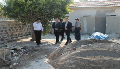 Erzin Mustafalı Camiindeki restorasyon çalışmaları sürüyor