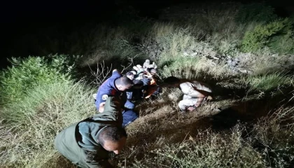 Hassada yamaçtan düşen vatandaş kurtarıldı