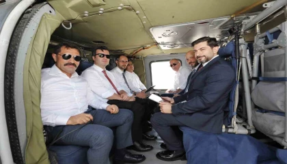 Hatayda ihya ve inşa çalışmaları havadan incelendi