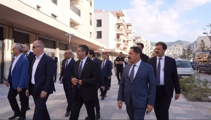 Hataydaki yeniden inşa çalışmaları havadan ve karadan incelendi
