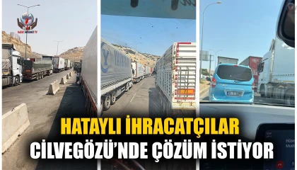 HATAYLI İHRACATÇILAR CİLVEGÖZÜ’NDE ÇÖZÜM İSTİYOR