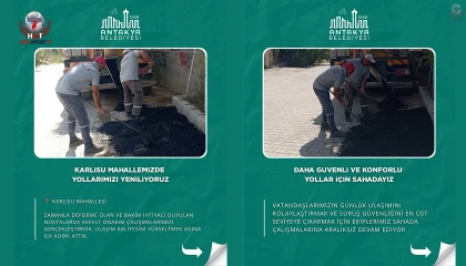 KARLISU’DA YOLLARDA ASFALT ONARIMI SÜRÜYOR