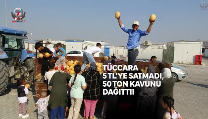 Kavunun tanesini tüccara 5 TLye satmak yerine 50 ton kavunu depremzedelere bedava dağıtıyor