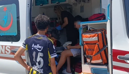 Küçük çocukların motosiklet gezintisi hastanede son buldu