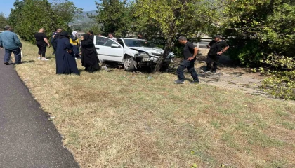 Osmaniyede otomobil ağaca çarptı: 1 yaralı