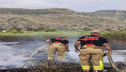 Samandağda bahçe yangını büyümeden söndürüldü