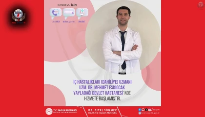 Yayladağı Devlet Hastanesi’nde Uzman Hekim Göreve Başladı