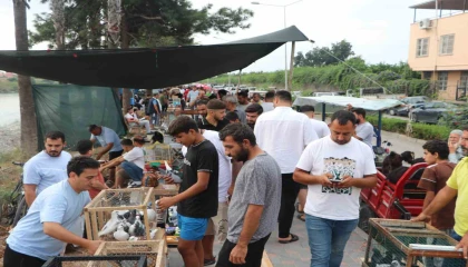 Adanada kuş meraklıları kuş pazarında buluşuyor