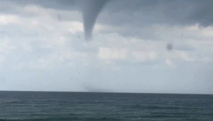 Alanya açıklarında hortum görüntülendi