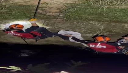 Alanyada 10 metrelik su kuyusunda mahsur kalan kediyi ekipler kurtardı