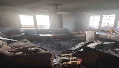 Alanyada apartman dairesinde çıkan yangın söndürüldü