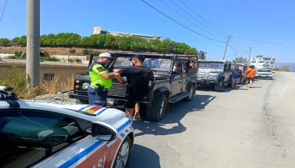 Alanyada safari araçlarına denetim: 5 araca 233 bin TL ceza