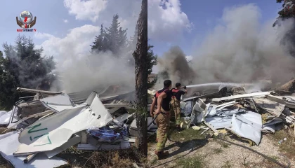 Antakyada hurdalık alandan alevler yükseldi