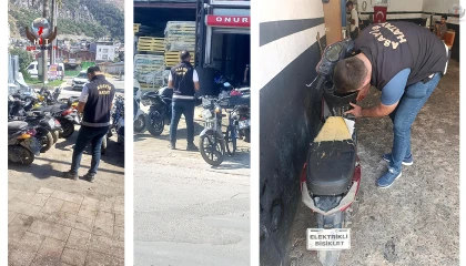 Antakyada motosiklet tamircileri ve yedek parça satıcılarına denetim