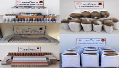 Antalyada 1 ton 150 kilogram kıyılmış tütün ele geçirildi