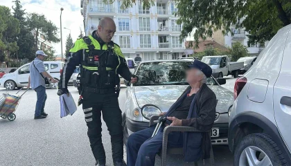 Burdur trafiğinde kızının ihbar ettiği 85lik dede alarmı