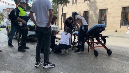 Burdurda motosiklet devrildi: 1 yaralı