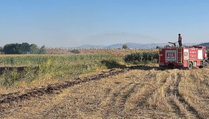 Burdurda ot yangını büyümeden söndürüldü