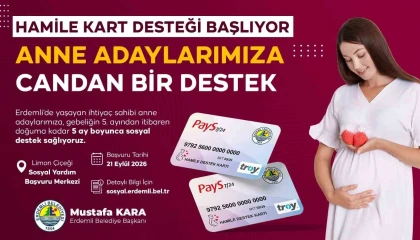Erdemlide anne adaylarına ‘Hamile Destek Kartı