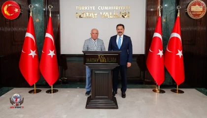 ESKİ BAKAN CEMİL ÇİÇEK HATAY VALİLİĞİ’Nİ ZİYARET ETTİ