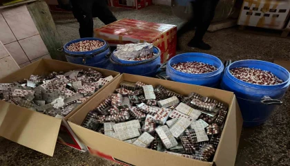 Fırında varil varil uyuşturucu hap ele geçirildi: Toplam 1 milyon 758 bin adet