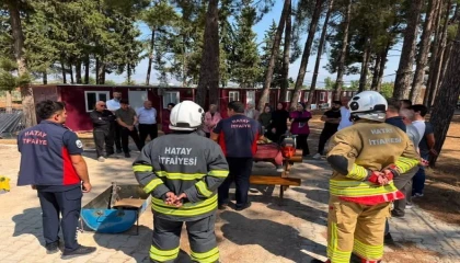 Hassada sağlık personeline yangın eğitimi verildi