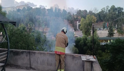 Kırıkhanda bahçe yangını büyümeden söndürüldü