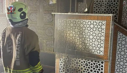 Kırıkhanda camide yangın çıktı
