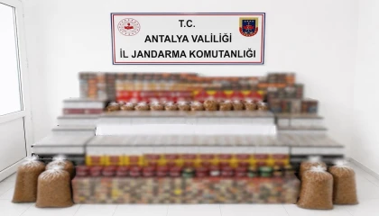 Manavgatta 36 bin makaron, 35 kilo kıyılmış tütün ele geçirildi