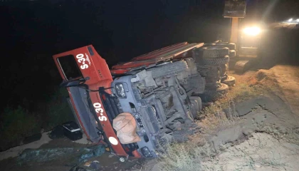 Orman yangınına müdahale eden arazöz devrildi: 2 işçi yaralandı