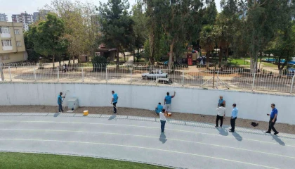 Yükümlüler eğitim ve spor alanlarını boyadı, 12 milyon TLlik kamu yararı sağlandı