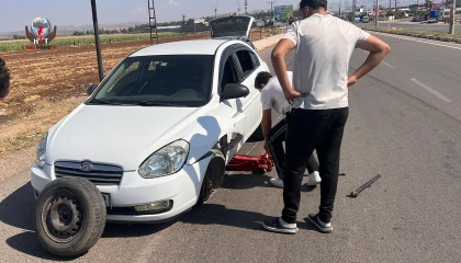 Zorlu geçen KPSS’nin ardından kullandığı otomobilin tekeri yerinden fırladı