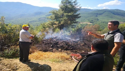 Burdurda orman yangını ekiplerin müdahalesiyle söndürüldü