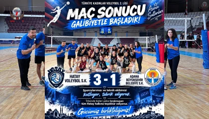 HATAY VOLEYBOL EVİNDE ADANA’YI 3-1 MAĞLUP ETTİ