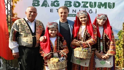 Kahramanmaraşta geleneksel bağ bozumu heyecanı