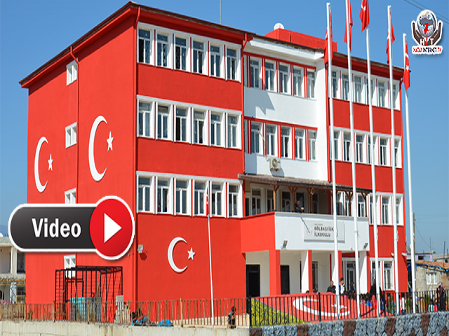 Sınırdaki Okul Türk Bayrağına Boyandı