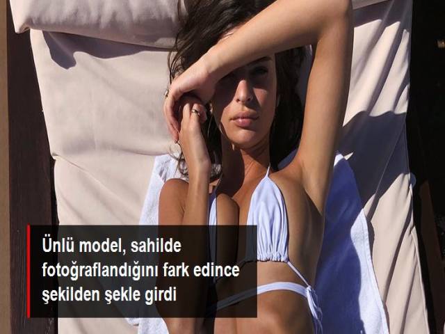 Emily Ratajkowski, sahilde fotoğraflandığını fark edince poz vermekten geri durmadı
