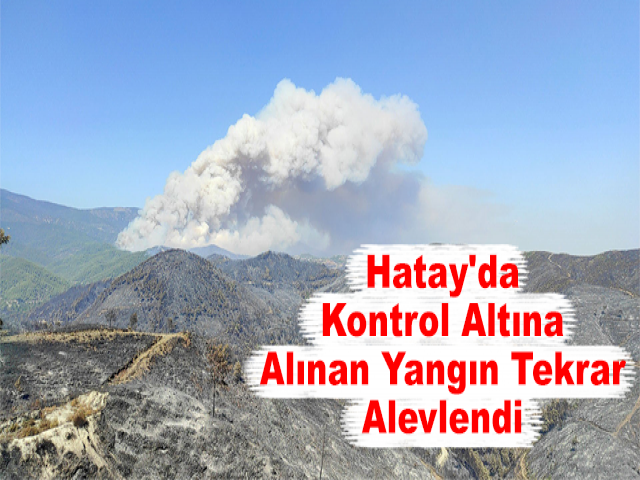 Hatay'da Kontrol Altına Alınan Yangın Tekrar Alevlendi
