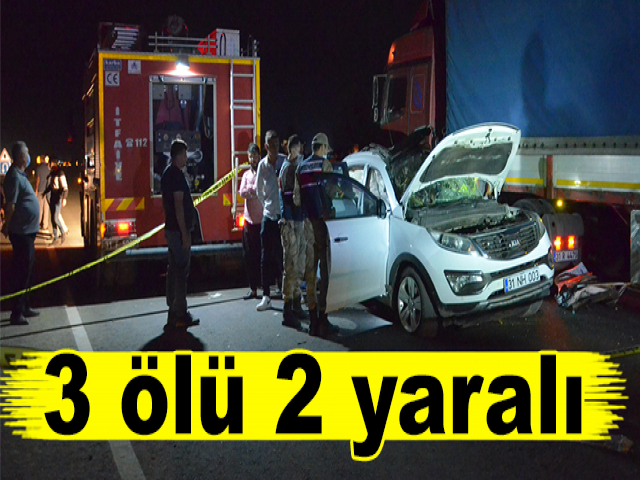Hatay'da Tır Cipe Çarptı: 3 ölü, 2 yaralı