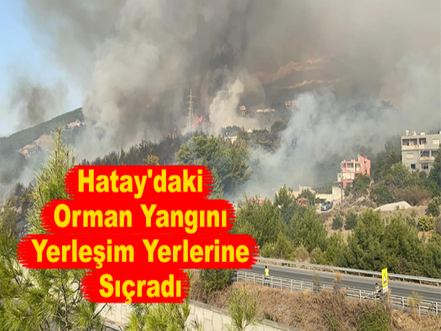 Hatay'daki Orman Yangını Yerleşim Yerlerine Sıçradı