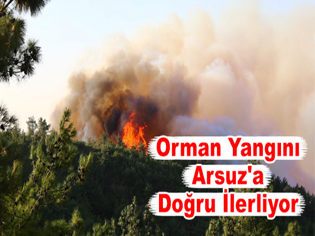 Orman Yangını Arsuz'a Doğru İlerliyor