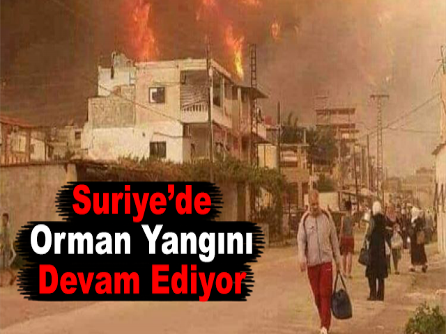 Suriye’de Orman Yangını Devam Ediyor
